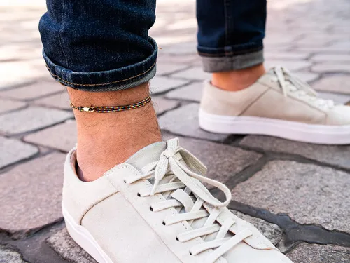 Vista 26 de Made by Nami Surfer Anklet with Snap Hook Clasp Waterproof & Adjustable Thin String Ankle Bracelets for Women and Men Handmade Jewelry for Beach and
