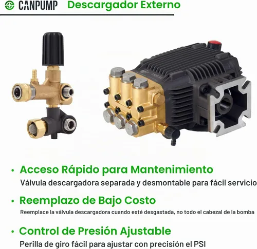 Vista 4 de Bomba de alta presión 3.1 GPM 3000 psi 6.5 HP con eje de 3/4 de pulgada para Cat General AR
