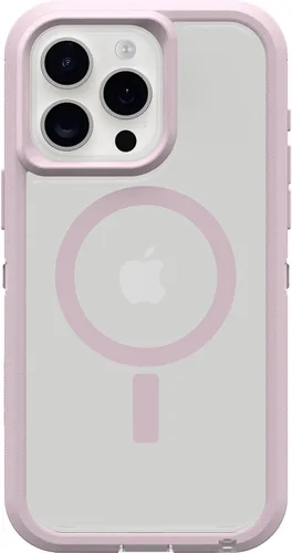 Vista 9 de OtterBox Funda transparente para iPhone 15 Pro MAX (solamente) Defender Series XT, lado oscuro (negro/transparente), sin pantalla, resistente, se