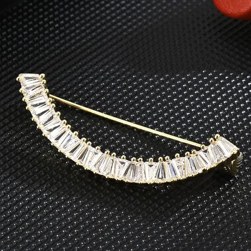 Vista 5 de Broche elegante para mujer, diseño vintage, dorado, floral, para mujer, disfraz de dama