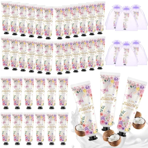 Vista 8 de 48 Sets Una Mariposa Está en Camino Regalos de Crema de Manos a Granel Baby Shower Crema de Manos Tamaño de Viaje Loción a Granel Suministros