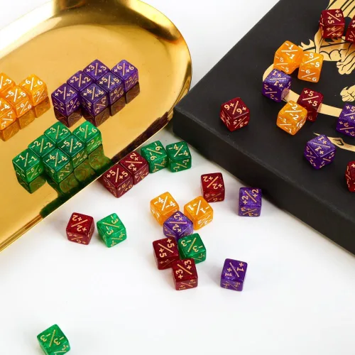 Vista 5 de Color MTG - Juego de dados de contador de palabras clave con bolsa de almacenamiento de dados para juegos de mesa MTG TGG (pequeño)