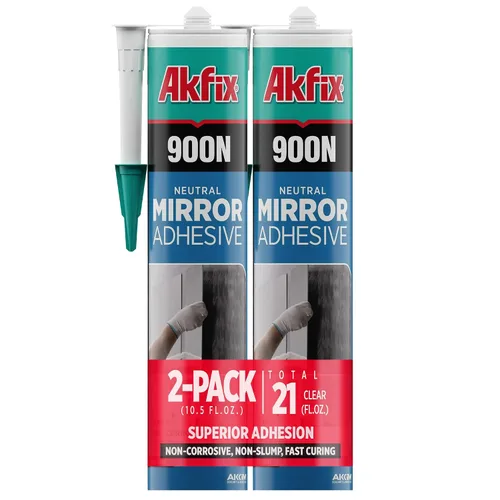 Vista 13 de Akfix 905N - Sellador de silicona transparente 100% para construcción y edificación (1x310 ml) - Sin solventes, bajo olor, resistente a UV y agua