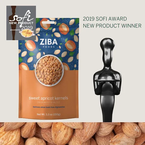 Vista 6 de Ziba Foods Granos de Albaricoque Dulce Cultivados Silvestres Sin OMG, Vegano, Apto para Whole 30 y Ceto, Paleo, Tostados en Seco Supersemillas
