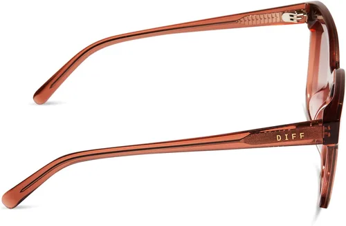 Vista 8 de DIFF Gia Designer - Gafas de sol cuadradas de gran tamaño para mujer, 100% UVAUVB, color rosa
