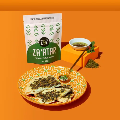 Vista 2 de Za'atar by Z&Z Mezcla de especias Za'atar con especias Zaatar, zumaque y semillas de sésamo tostadas Condimento Za'atar para panes, ensaladas