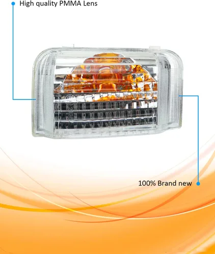 Vista 4 de Indicador de espejo lateral izquierdo para conductor, carcasa de luz de señal de giro Compatible con ProMaster 1500 2500 3500 2014-2021