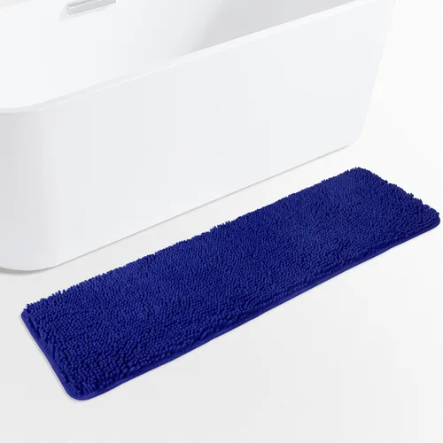 Vista 176 de Yeaban Alfombra de pasillo de baño de 24 x 72 pulgadas, antideslizante, alfombra de baño larga de felpilla gruesa, absorbente y lavable, alfombra