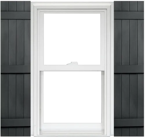 Vista 5 de Polaris Homeside 4 Board and Batten Joined Vinyl Shutters - 1 par de persianas de vinilo de 14-1/2 pulgadas x 31 pulgadas - 022 Chocolate
