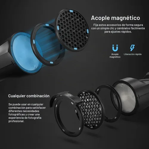 Vista 3 de NEEWER CRM2 Kit de accesorios magnéticos para flash de cabeza redonda