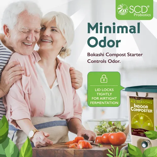Vista 8 de SCD Probiotics K100 Compostera de interiores para todas las temporadas, cubeta con Bokashi