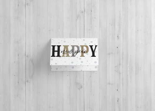 Vista 3 de Red Door Inspirations Tarjeta de felicitación de feliz año nuevo 2023, fabricada en los Estados Unidos (paquete de 25 unidades)
