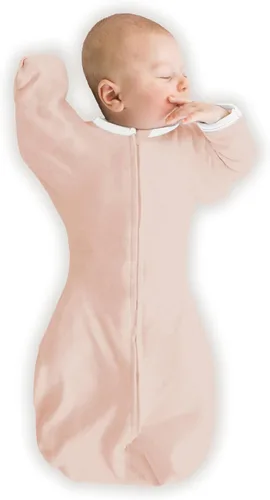 Vista 31 de SwaddleDesigns - Saco de transición para envolver con brazos hasta media Flechas minúsculas negras
