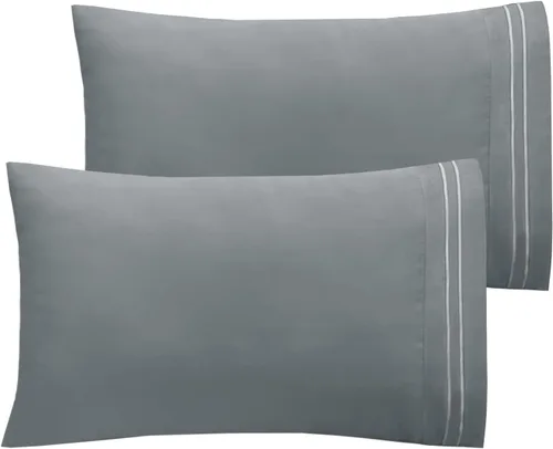 Vista 10 de Mejoroom Hotel Luxury Queen - Fundas de almohada de microfibra de 20 x 30 pulgadas, juego de 2 fundas de almohada suaves, acogedoras y transpirables