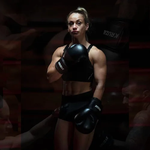 Vista 6 de Kruzak - Juego de guantes de boxeo y guantes de boxeo para kickboxing y Muay Thai MMA, kit de fitness con almohadillas de boxeo para artes marciales