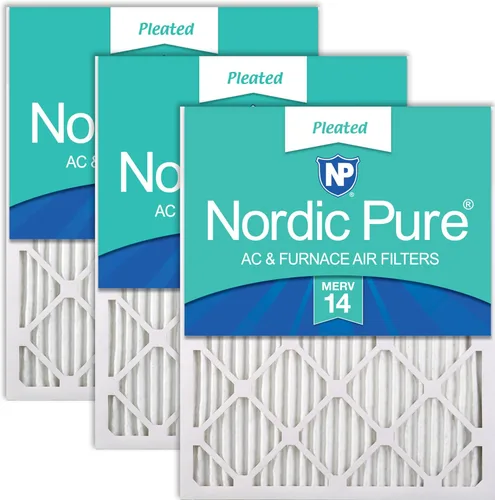 Vista 48 de Nordic Pure 20x20x1 (Tamaño real: 19 1/2 x 19 1/2 x 3/4) Filtros de aire para caldera/aire acondicionado Poly Green MERV 6 – Reduce el polvo