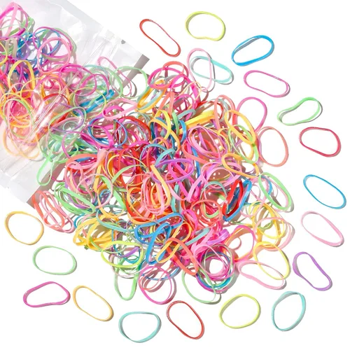 Vista 7 de Teenitor Bandas elásticas transparentes para el cabello, bandas elásticas transparentes para ligas para el cabello, 300 unidades transparente