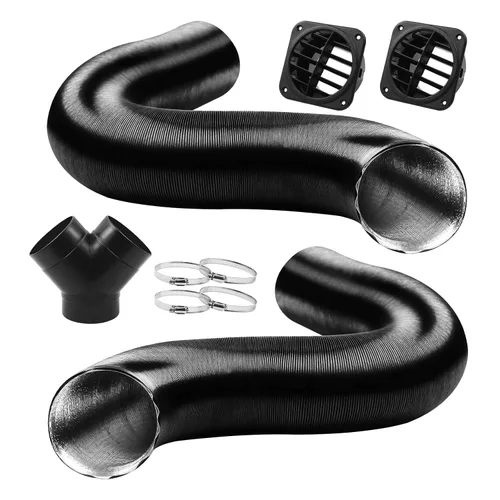 Vista 8 de Conector de conducto de aire de 2.953 in de plástico, accesorios de conexión de calentador de coche, conector de tubería para calentador