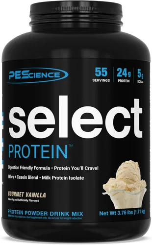 Vista 30 de PEScience Select Protein Powder, mezcla de suero y caseína, proteína limpia en polvo para mujeres y hombres, baja en calorías, baja