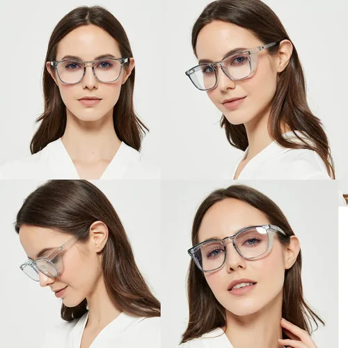 Vista 4 de Gafas protectoras de seguridad, lentes claros a prueba de empañamiento/rayones, para hombre, marco transparente