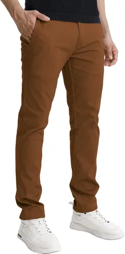 Vista 2 de Match Pantalones casuales ajustados cónicos elásticos para hombre