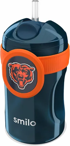 Vista 35 de Smilo Vaso con popote de Arizona Cardinals con licencia oficial de la NFL, para bebés y niños pequeños, con popote de silicona ponderado y capacidad