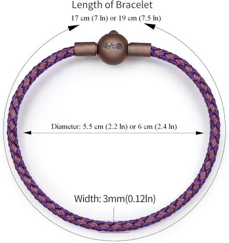 Vista 5 de ZHOU LIU FU Pulseras con dije, pulsera de acero inoxidable para mujeres, niñas, hombres, novios, parejas, rojo, negro, azul, morado, fucsia