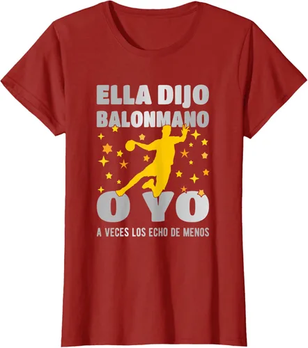 Vista 8 de Camiseta Ella Dijo El Balonmano O Yo. La Extraño, Negro