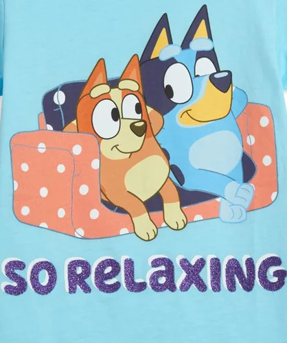 Vista 2 de Bluey Camiseta estampada y bingo azul Azul Patchwork