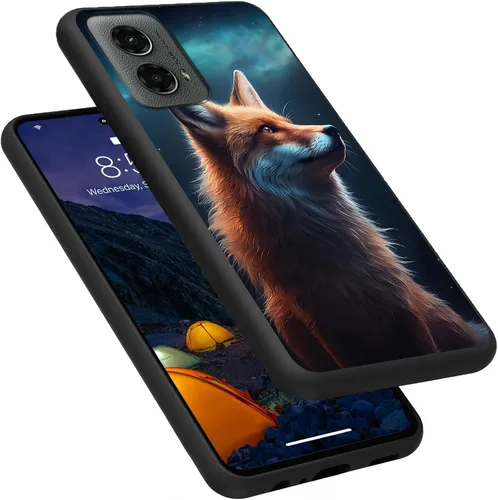 Vista 220 de Funda para Motorola Moto G Play 4G 2024, delgada y ligera, de silicona de TPU suave, color negro, ultrafina, para Motorola Moto G Play 4G 2024, Art