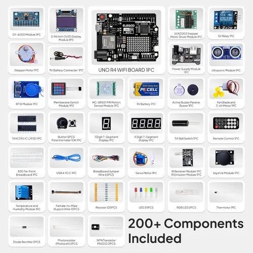 Vista 5 de ELEGOO UNO R4 WiFi Super Starter Kit Compatible with Arduino for Beginners