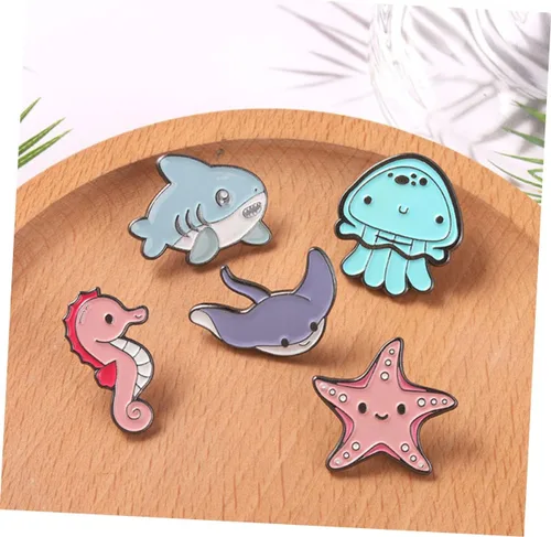 Vista 8 de 10 Pcs Sea Life Brooch Clothing Zinc Alloy Badge