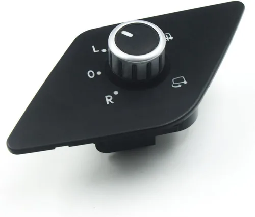Vista 4 de Espejo lateral eléctrico cromado ajuste interruptor de control perilla calor plegable apto para VW Jetta Mk6 2011 2012 2013 2014 2015 2016 2017