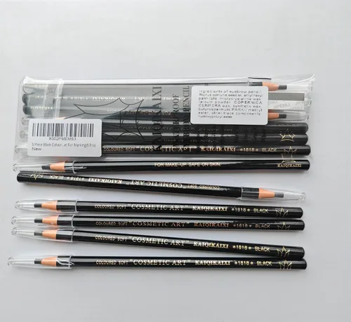 Vista 8 de Kit de maquillaje para tatuar cejas y suministros de microblading con lápices de cejas resistentes al agua - Permanentes, en 5 colores, lápices