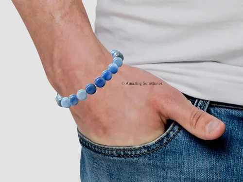 Vista 835 de Amazing Gemstone Crystal Bracelet for Women Men's Gifts - Protection Healing Crystal Bracelet - 8mm Gemstone Beaded Stretchable Bracelet Pulseras