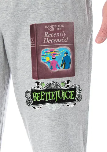 Vista 3 de INTIMO Beetlejuice Men's Handbook for The Recently Deceased Loungewear Sleep Bottoms Pajama Pants
