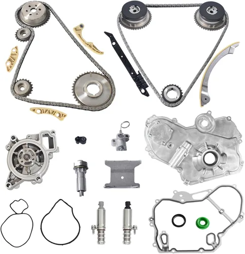 Vista 7 de Kit de Cadena de Distribución SUSUCAR con Bomba de Agua, Bomba de Aceite, Tensor de Piñón de Guía de Cadena para GMC Terrain, Chevy Equinox Malibu