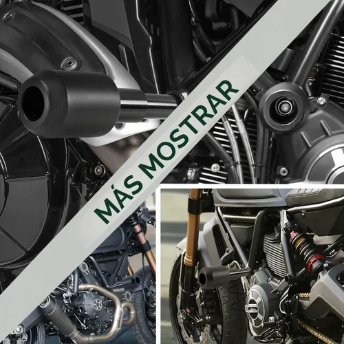 Vista 6 de Protector de motor de motocicleta, protector lateral deslizante, protección contra caídas compatible con D-ucati Scrambler 400/800 2017 2018 2019