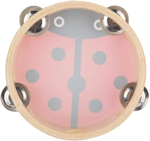 Vista 8 de Tambor de percusión de mano de madera de 5.9 in para niños, regalos de canciones de baile (1#)