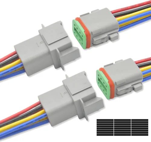 Vista 14 de DT - Kit de conectores de 2 pines, conector eléctrico impermeable de 16 AWG, macho y hembra, conectores de cable automotriz para automóvil, camión