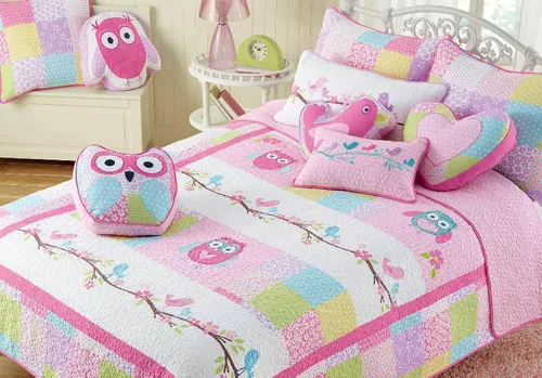 Vista 22 de Cozy Line Home Fashions - Juego de ropa de cama reversible de lunares y rayas en negro, blanco y rosa, con estrellas, de 100% algodón, colcha