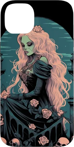 Vista 15 de Funda para iPhone 16 Gothic Girl Pastel Goth Wiccan Pagan Anime Nu Goth Grunge