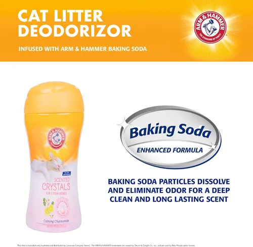 Vista 2 de Arm & Hammer Cristales Perfumados para Cajas de Arena para Mascotas, Manzanilla Calmante, Calma el Estado de Ánimo con Cada Uso; Cristales