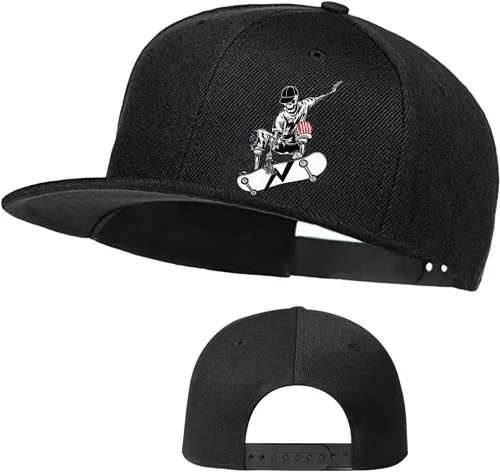 Vista 16 de Sombrero de skate con diseño de calavera para hombre, mochila a presión, gorras y gorras de béisbol para niños, hip hop