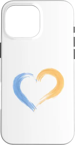 Vista 19 de Ukraine Heart Case for iPhone 16