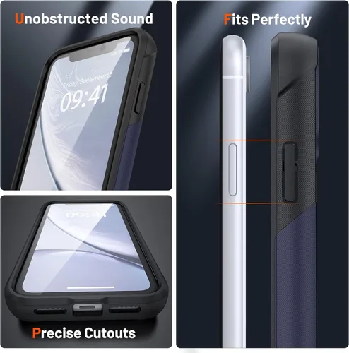 Vista 349 de Jeylly Funda para iPhone SE/Funda para iPhone 5S, Exterior de Plástico Duro que Absorbe Golpes + Interior de Silicona de Goma Defensor contra