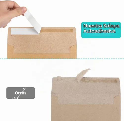 Vista 3 de 90 paquetes de sobres 3.5x5 para invitaciones, sobres de invitación A1, sobres de papel kraft marrones, sobres pequeños RSVP para bodas, fotos