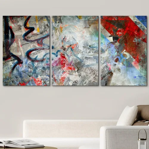 Vista 157 de wall26 Lienzo enmarcado para pared, juego de arte de acuarela pastel, paisaje rural, ilustraciones con formas abstractas, arte moderno, decorativo