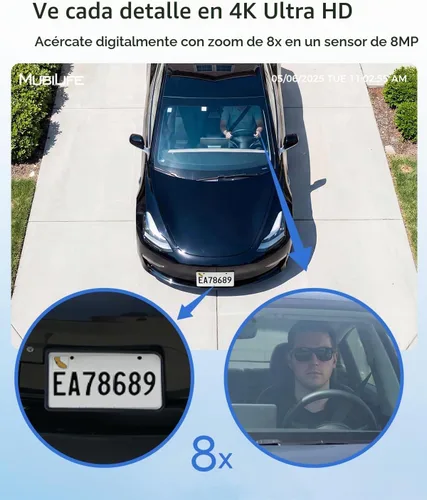 Vista 2 de MUBILIFE Sistema de cámara de seguridad solar 4K inalámbrico