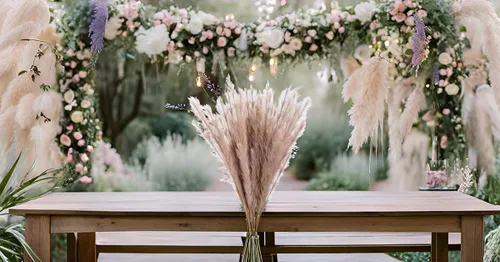 Vista 5 de UiiziC Hierba de Pampas Artificial 8 PIEZAS 30"/76cm Flores Artificiales Secas Esponjosas Hierba Ascendente para Rellenos de Jarrones Ramos de Bodas